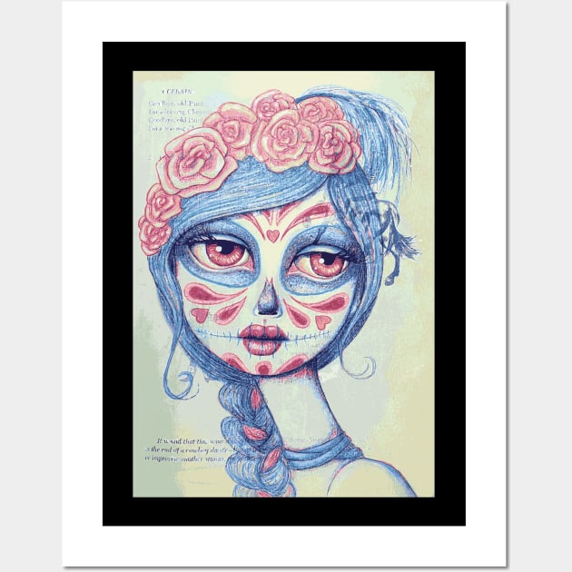 Sugar Skull Girl 3 of 3 Wall Art by LittleMissTyne